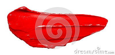 Vector red glossy paint texture isolated on white - acrylic banner for Your design Vector Illustration