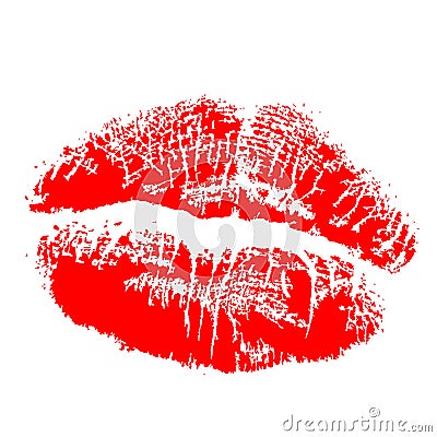 Lipstick kiss Vector Illustration