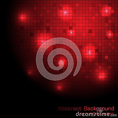 Vector red tech background Vector Illustration
