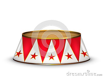 Vector red velvet circus stage Vector Illustration