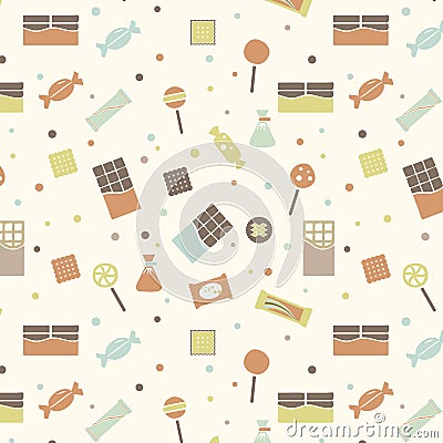 Vector retro candy seamless pattern Vector Illustration