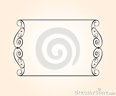 Vector retro frames .Vector illustration.Brown . Vector Illustration