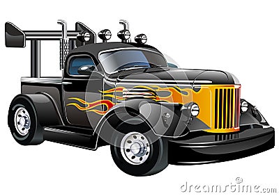 Vector retro hotrod isolated Vector Illustration