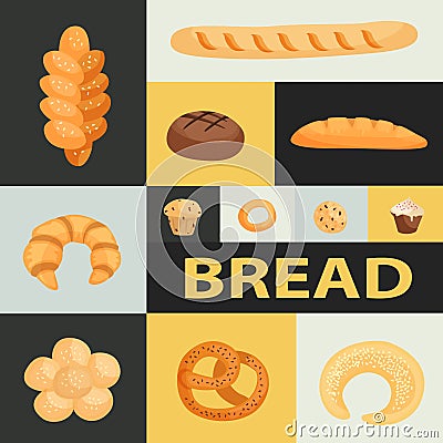 Bakery. Typography. Vector Illustration