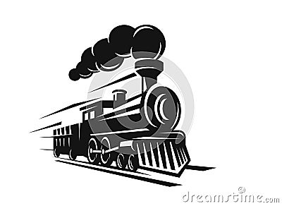 Vector retro train Vector Illustration