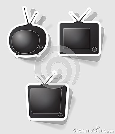 Vector retro tv set Vector Illustration