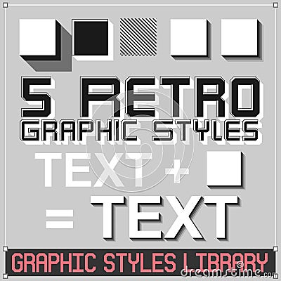 Vintage Graphic Styles Vector Illustration