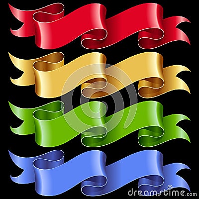 Vector ribbon frames set Vector Illustration