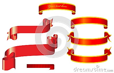 Vector ribbons Stock Photo