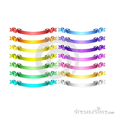 Vector ribbons set Stock Photo