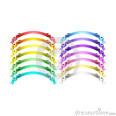 Vector ribbons set Stock Photo