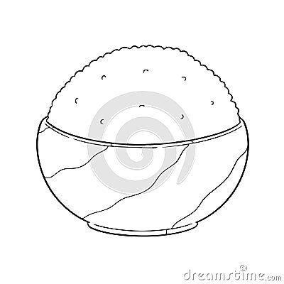 Vector of rice bowl Vector Illustration