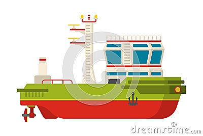 Vector riverboat in flat style Vector Illustration