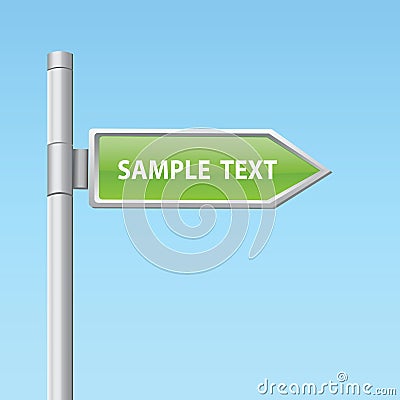 Vector road arrow sign Vector Illustration