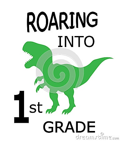 Vector roaring t-rex Vector Illustration