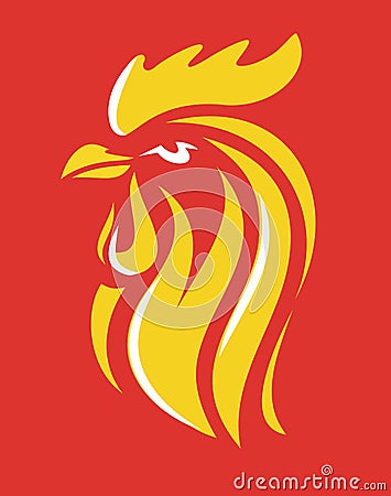 Vector Rooster Head Vector Illustration