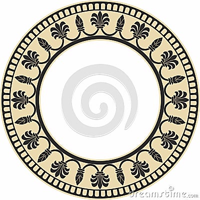 Vector round gold and black national persian ornament. Vector Illustration