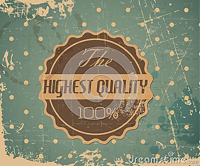 Vector round retro vintage badge Vector Illustration