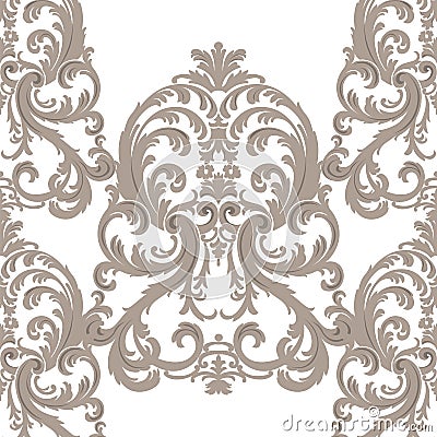 Vector Royal floral damask baroque ornament pattern element Stock Photo