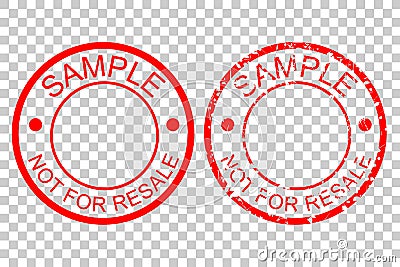 Rubber Stamp Effect - Free Sample, Not For Sale Vector Illustration