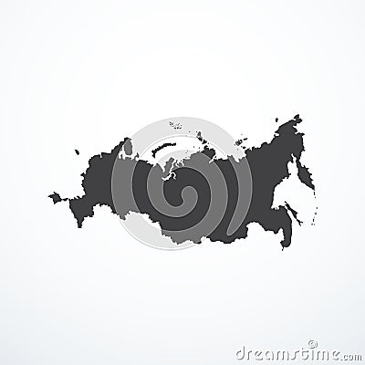 Vector Russian Federation map icon Vector Illustration