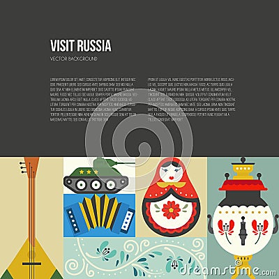 Vector Russian Symbols Vector Illustration