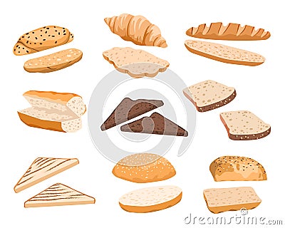 Vector sandwiches illustration Vector Illustration