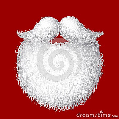 Vector Santa`s beard Vector Illustration