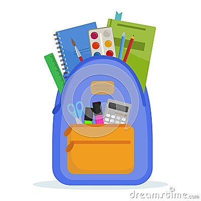 Vector school backpack Vector Illustration