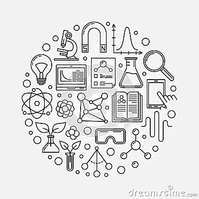 Vector science round illustration Vector Illustration