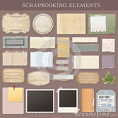 Vector Scrapbooking Elements Vector Illustration