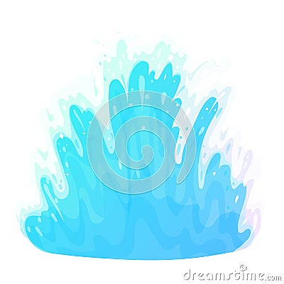 Vector sea tidal wave splash element Vector Illustration