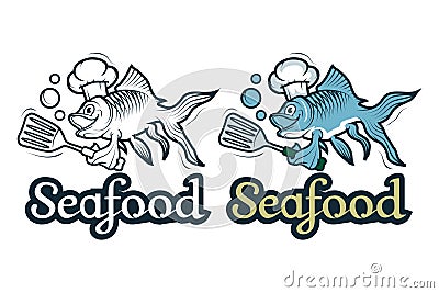 Vector seafood logo. Vector Illustration