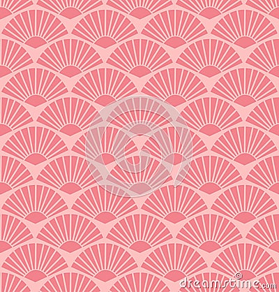 Vector seamless abstract coral fan pattern Vector Illustration