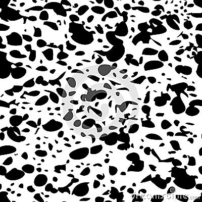 Vector seamless animal black and white pattern. Leopard, cheetah Vector Illustration