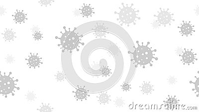 Vector seamless background design with coronavirus bacteria. Stay at home. Vector Illustration