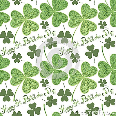 Vector Seamless Background for St. Patrick's Day Vector Illustration