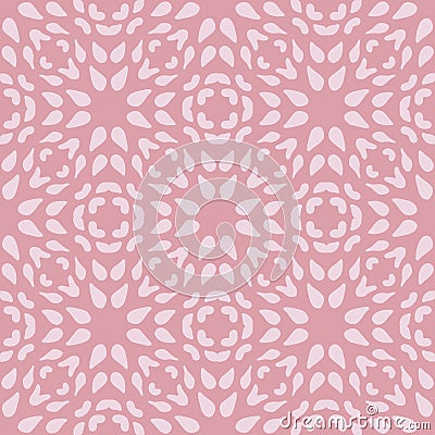 Vector seamless batik pattern with irregular doodl texture in geometric layout. Ethnic pink background. Wallpaper Vector Illustration