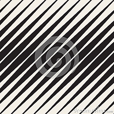 Vector Seamless Black and White Halftone Diagonal Stripes Pattern Vector Illustration