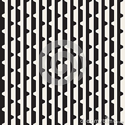 Vector seamless black and white halftone lines grid pattern. Abstract geometric background design. Vector Illustration