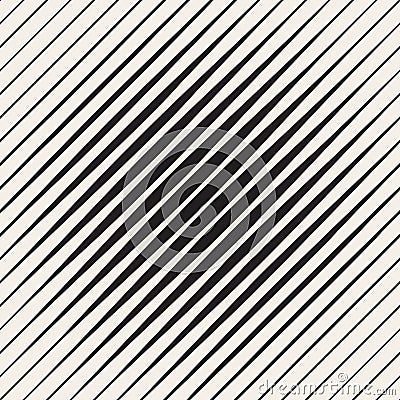 Vector Seamless Black and White Parallel Diagonal Lines Halftone Vignette Pattern Vector Illustration