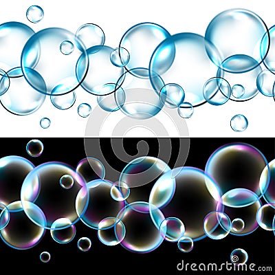 Soap bubbles Vector Illustration