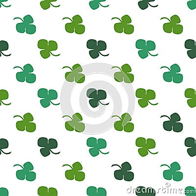 Vector seamless clover pattern. Clover Vector Illustration