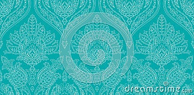 Vector seamless colorful pattern in turkish style. Vintage decorative background. Hand drawn ornament. Islam, Arabic Vector Illustration