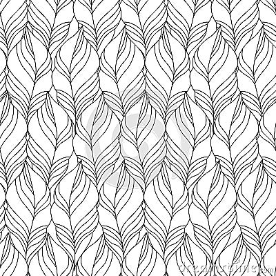 Vector Seamless Contour Pattern. Vector Illustration