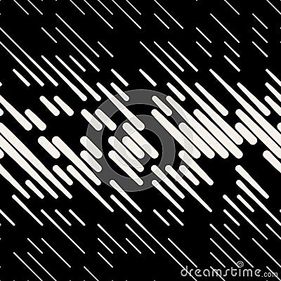 Vector Seamless Dash Diagonal Parallel Line Halfton Pattern Vector Illustration