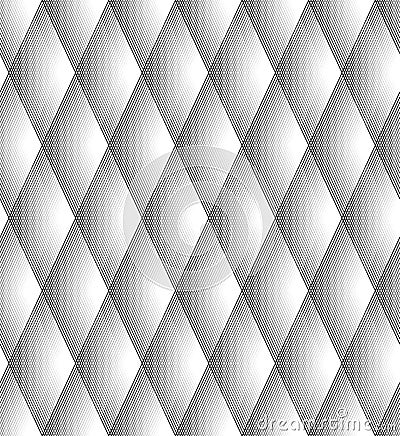 Vector - Seamless Diamond Pattern Black And White Vector Illustration