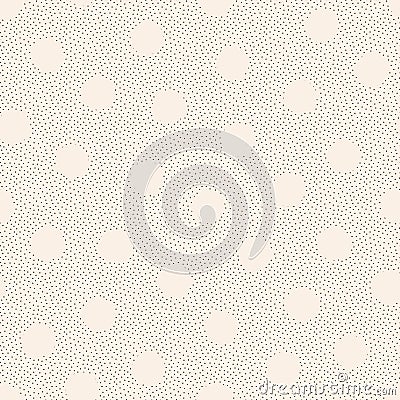 Vector seamless dotted pattern. Beige decorative texture. Abstract simple background Vector Illustration