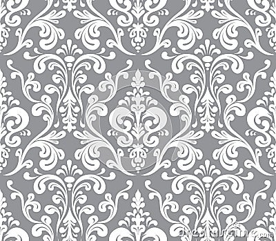 Vector. Seamless elegant damask pattern. Stock Photo