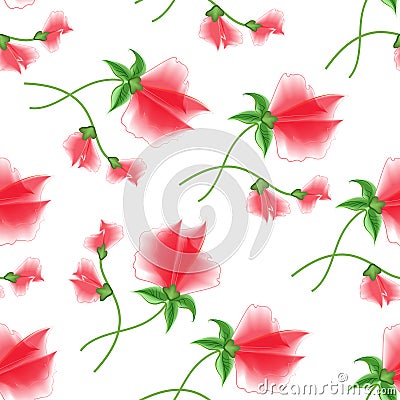 Vector floral seamless floral pattern. Abstract scarlet flower Isolated on a white background. For the design of fabric, scarf Vector Illustration